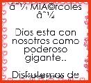 Ã¢ËÂ¼ MiÃÂ©rcoles Ã¢ËÂ¼

Dios esta con nosotros como poderoso gigante..

Disfrutemos de sus misericordias.