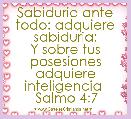 Sabiduria ante todo: adquiere sabiduria;
Y sobre tus posesiones adquiere inteligencia 
 Salmo 4:7