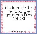 Nada ni Nadie me robara el gozo que Dios me da