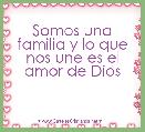 Somos una familia y lo que nos une es el amor de Dios