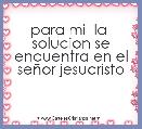 para mi  la  solucion se encuentra en el seÃ±or jesucristo