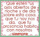 Que estÃ©n tus ojos abiertos de noche y de dÃ­a sobre esta casa, que tu hoy nos da,  que tu presencia habite con nosotros  siempre. 