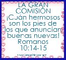 LA GRAN COMISIÃN Â¡CuÃ¡n hermosos son los pies de los que anuncian buenas nuevas! Romanos 10:14-15

Alex Velasquez.