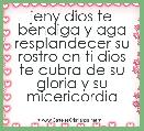 jeny dios te bendiga y aga resplandecer su rostro en ti dios te cubra de su gloria y su micericordia