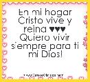 En mi hogar Cristo vive y reina ♥♥♥
Quiero vivir siempre para ti mi Dios!
