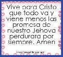 Vive para Cristo que todo va y viene menos las promesa de nuestro Jehova perdurara por siempre. Amen 