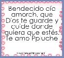 Bendecido dÃ­a amorch, que Dios te guarde y cuide donde quiera que estÃ©s. Te amo Ppluche