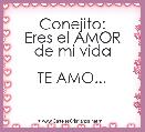 Conejito:
Eres el AMOR
de mi vida

TE AMO...