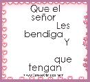               Que el seÃ±or 
              Les bendiga 
                      Y             
              que tengan 
        