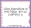 Dios bendice a mis hijos  en su camino y