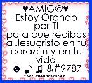 ♥AMIG@♥
Estoy Orando por TI
para que recibas a Jesucristo en tu corazÃ³n y en tu vida
☻ ♪ ♫ ☻