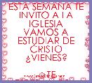 ESTA SEMANA TE INVITO A LA IGLESIA
VAMOS A ESTUDIAR DE CRISTO
Â¿VIENES?

☺TE ESPERAMOS☺