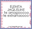 ELENITA JAQUELINE
 te amooooooo te extraÃooooo