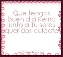 Que tengas buen dia Reina junto a Tu seres queridos cuidate 