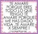 TE AMARE PORQUE ERES TODO LO QUE TENGO TE AMARE PORQUE ME HAS DADO VIDA ,TE AMARE X SIEMPRE !
