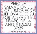 PERO LA SALVACION DE LOS JUSTOS ES DE JEHOVA,EL ES SU FORTALESA EN EL TIEMPO DE LA ANGUSTIA.SAL 37;39
