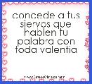 concede a tus siervos que hablen tu palabra con toda valentia