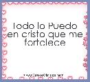 Todo lo Puedo en cristo que me fortalece