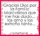Gracias Dios por la Familia Maravillosa que me has dado... los amo y los extraÃ±o tanto...