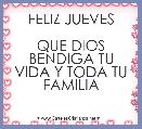 FELIZ JUEVES

QUE DIOS BENDIGA TU VIDA Y TODA TU FAMILIA
