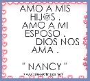 AMO A MIS HIJ@S .
AMO A MI ESPOSO .
          DIOS NOS AMA .
                               