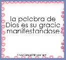 la palabra de Dios es su gracia manifestandose
