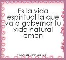 Es la vida espiritual la que va a gobernar tu vida natural amen
