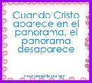 Cuando Cristo aparece en el panorama, el panorama desaparece