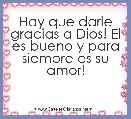 Hay que darle gracias a Dios! El es bueno y para siempre es su amor!