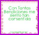 Con Tantas Bendiciones me siento tan consentida