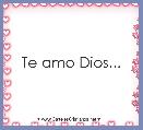 Te amo Dios...