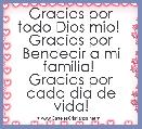 Gracias por todo Dios mio! 
Gracias por Bendecir a mi familia! 
Gracias por cada dia de vida!