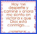 Hoy me desperte y camine y ahora me siento en victoria x que Dios esta conmigo.....