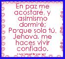En paz me acostarÃ©, y asimismo dormirÃ©;
Porque solo tÃº, JehovÃ¡, me haces vivir confiado.                           