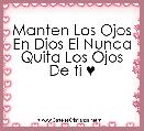 Manten Los Ojos En Dios El Nunca Quita Los Ojos De ti ♥