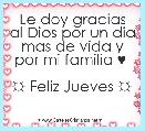 Le doy gracias al Dios por un dia mas de vida y por mi familia ♥ 

☼ Feliz Jueves ☼