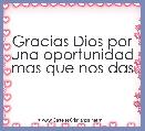 Gracias Dios por una oportunidad mas que nos das