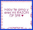 Faby te amo y eres mi RAZON DE SER ♥