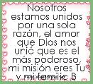 Nosotros estamos unidos por una sola razÃ³n, el amor que Dios nos uniÃ³ que es el mÃ¡s poderoso, mi misiÃ³n eres Tu y mi familia Bbita