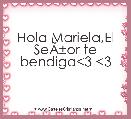 Hola Mariela,El SeÃÂ±or te bendiga<3 <3