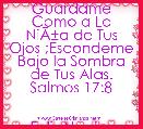 Guardame Como a La NiÃÂ±a de Tus Ojos ;Escondeme Bajo la Sombra de Tus Alas.
Salmos 17:8


Feliz Noche Amor Atte. Tu Lokito Ena