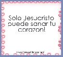 Solo Jesucristo puede sanar tu corazon!