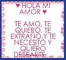 ♥ HOLA MI AMOR ♥

TE AMO, TE QUIERO, TE EXTRAÃO,Y TE NECESITO Y QUIERO DESEARTE ...

