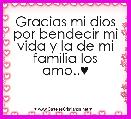 Gracias mi dios por bendecir mi vida y la de mi familia los amo..♥
