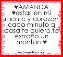 ♥AMANDA ♥estas en mi mente y corazon cada minuto q pasa,te quiero,te extraÃ±o un monton ♥