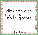 dios esta con nosotros            no lo ignores