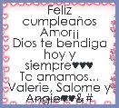 Feliz cumpleaÃ±os AmorÂ¡Â¡
Dios te bendiga hoy y siempre♥♥♥
Te amamos...
Valerie, Salome y Angie♥♥&#