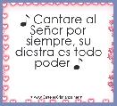 ♪ Cantare al SeÃ±or por siempre, su diestra es todo poder ♪