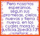 Pero nosotros esperamos, segÃºn sus promesas, cielos nuevos y tierra nueva, en los cuales mora la justicia.2pedr3:13