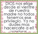 DIOS nos elige desde el vientre de nuestra madre no todos tenemos ese privilegio. Ya no dudes mas hacercate a el! 